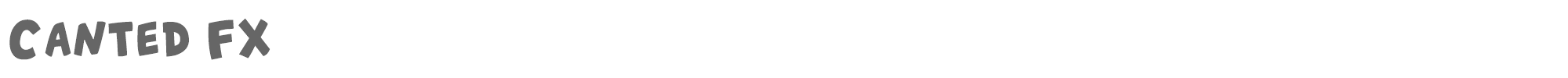 Sample characters Canted FX Font